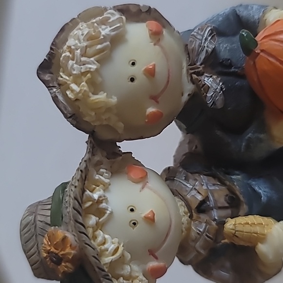 Country Farm Couple Bareroot  Thanksgiving Turkey Decor - Picture 5 of 11